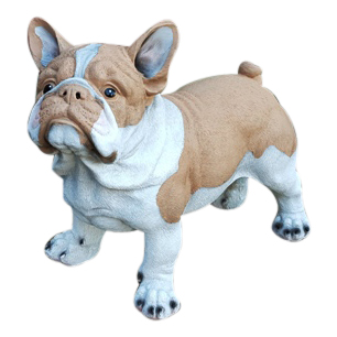 Kunststof beeldje van een bruine franse bulldog