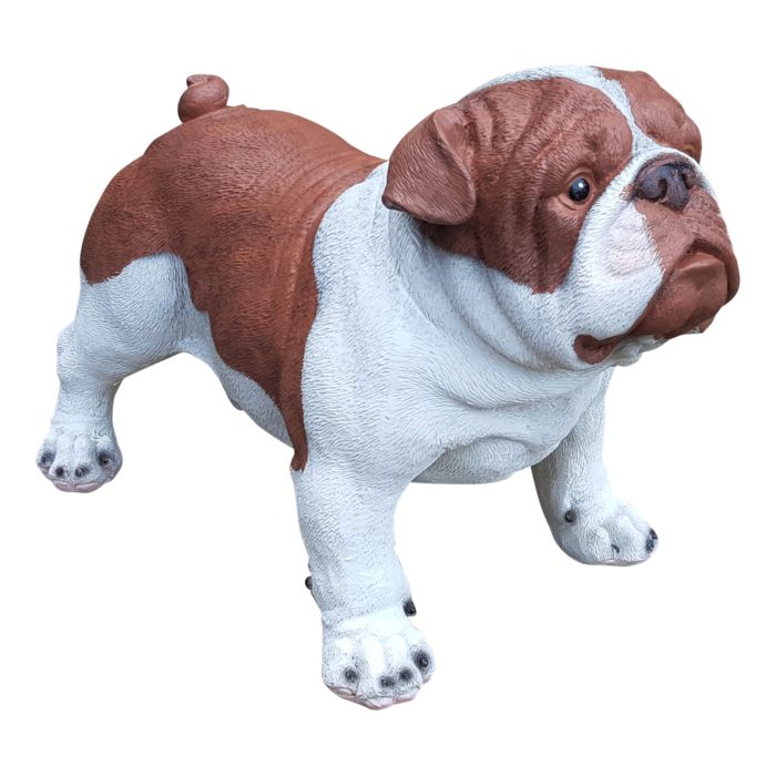 polyester beeldje engelse bulldog pup kopen bruin