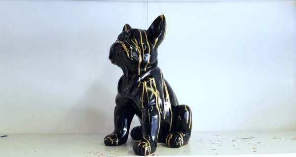 Beekdje van een zwart met gouden franse bulldog pup kopen