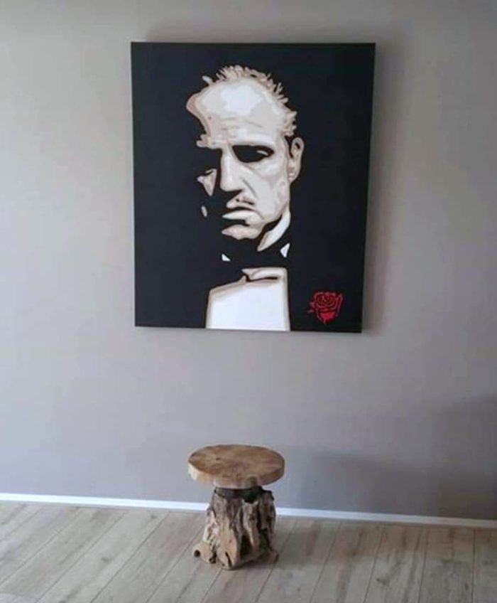 Modern schilderij Popart portret van the godfather marlon brando