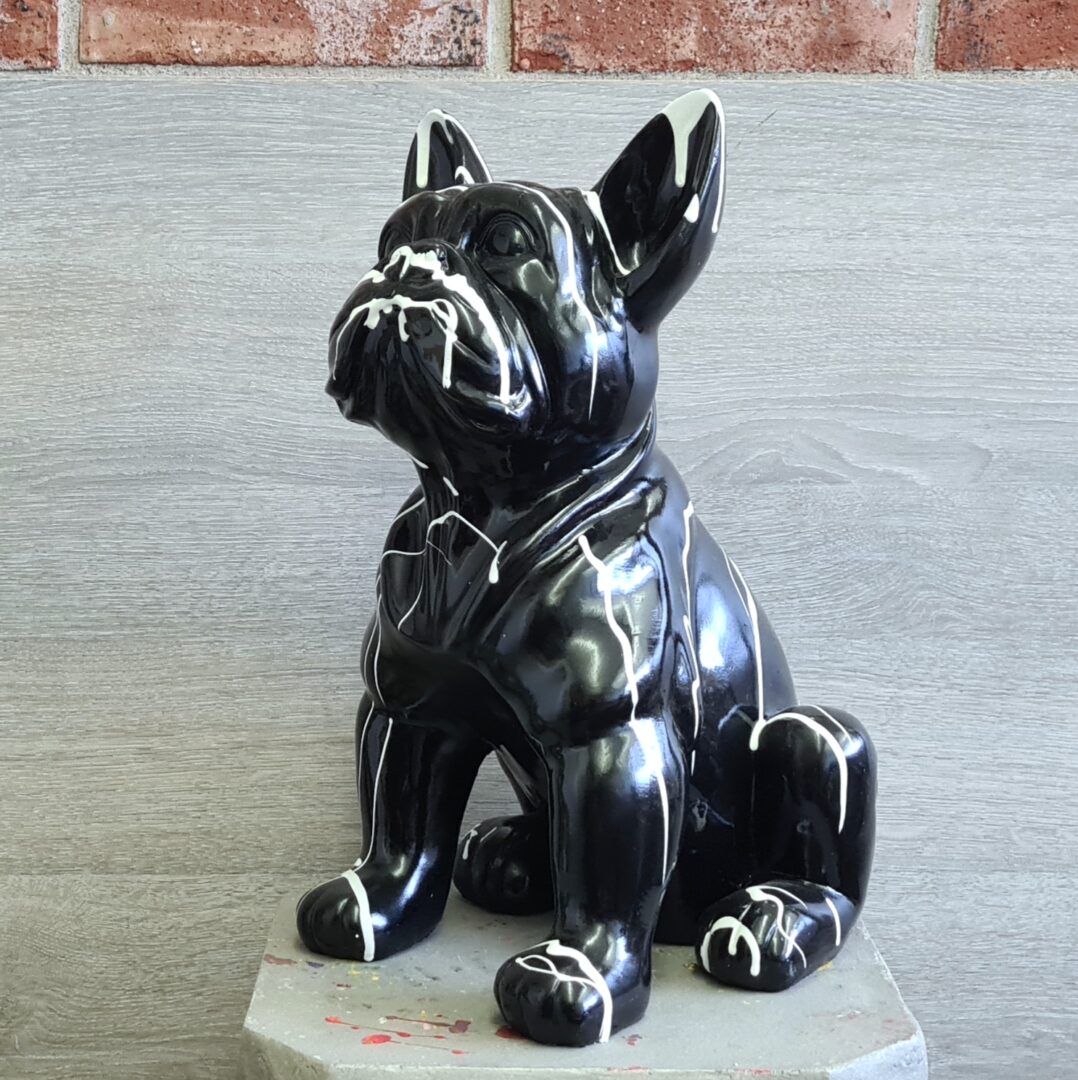 te binden schrijven hoofdzakelijk Franse Bulldog zwart wit - Levensechte polyester dierenbeelden