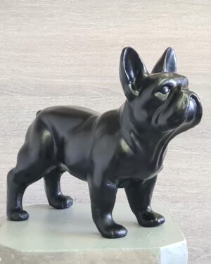 Zwart hondenbeeld bulldog beelden