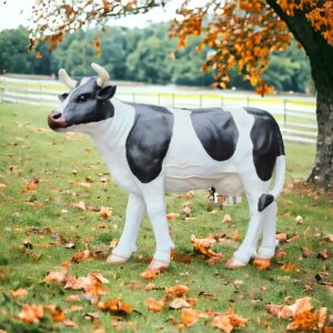Tuinbeeld kleine polyester koe