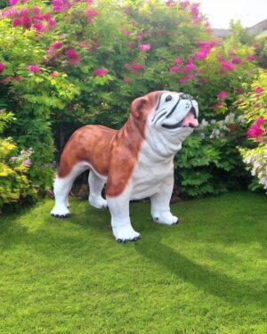 XL Bulldog beelden kunststof