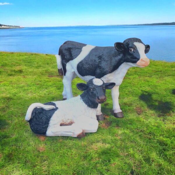 2 kunststof boerderijdieren