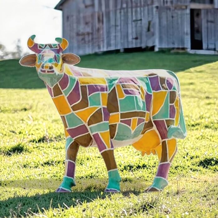 Op maat geschilderde decoratie koe voor kaaswinkel