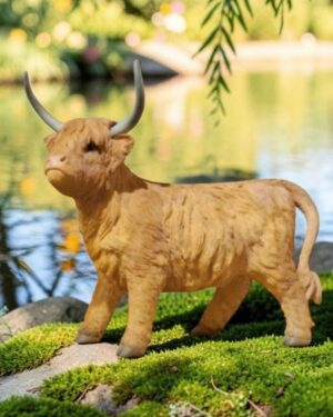 Staand Highlander beeld 30x24 cm Schotse hooglander